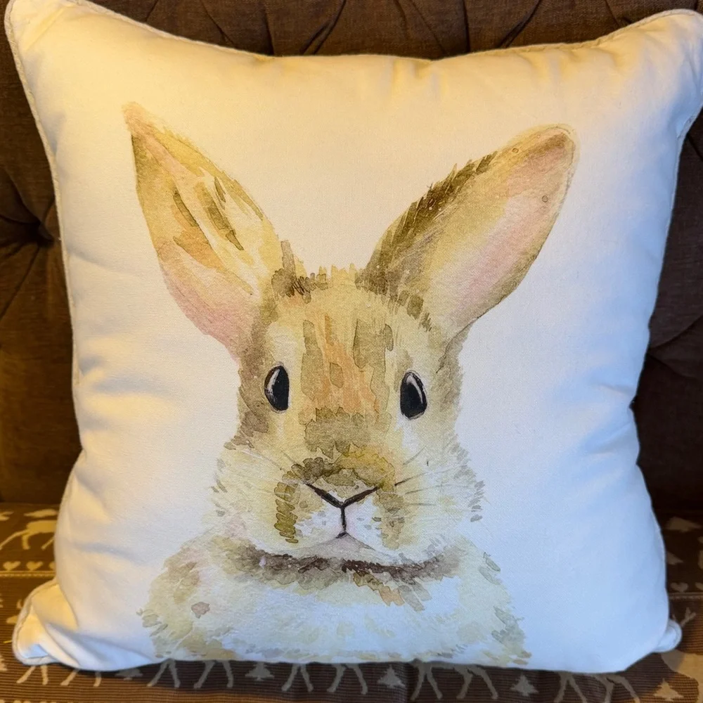 Rabbit Bunny Screen Printed With Fuzzy Ball Tail 20
